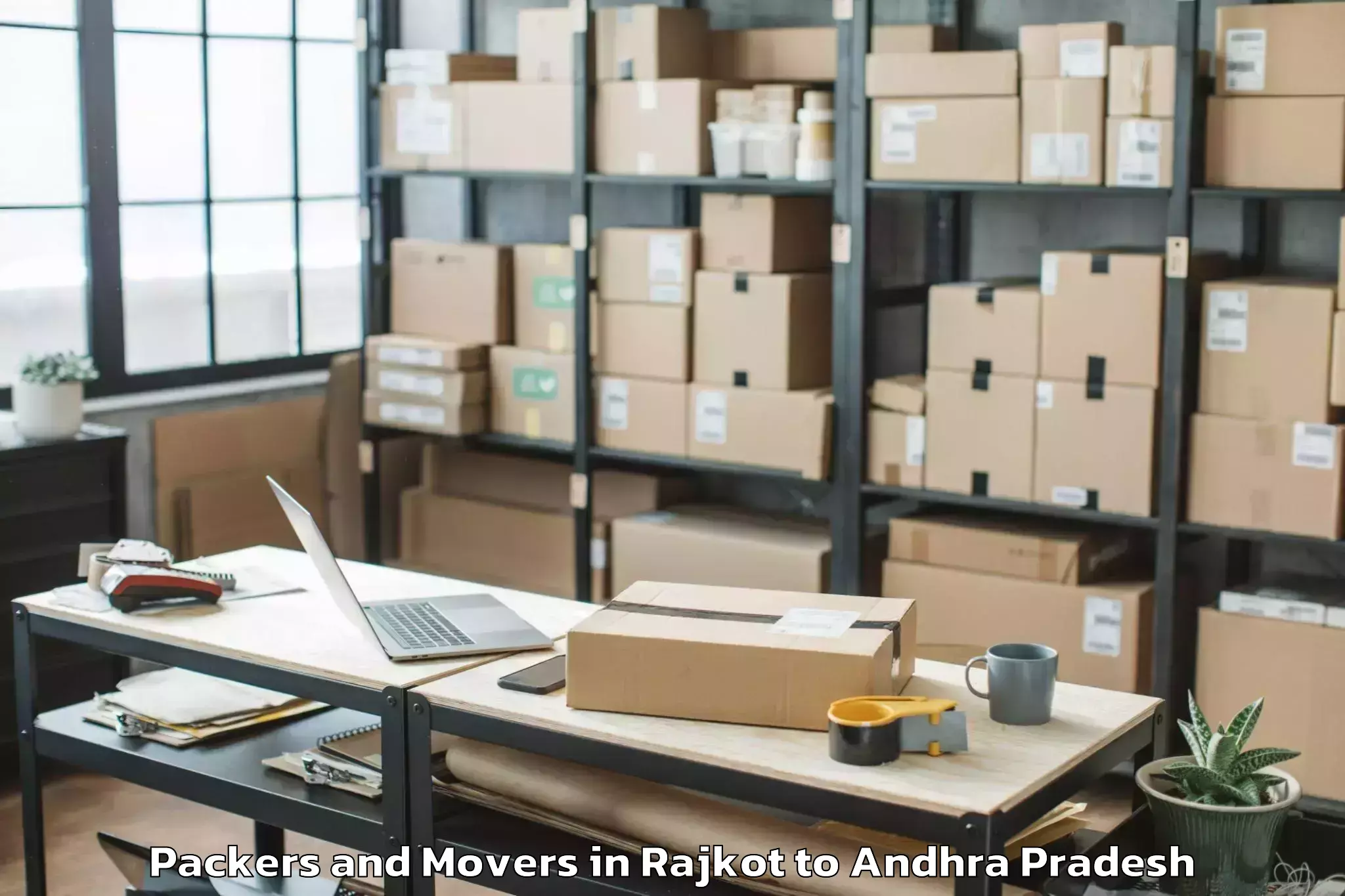 Top Rajkot to Chillakallu Packers And Movers Available